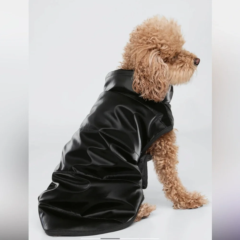 Gap Dog Coat Black Quilted Puffer Size M NWT Warm Winter Puppy Jacket